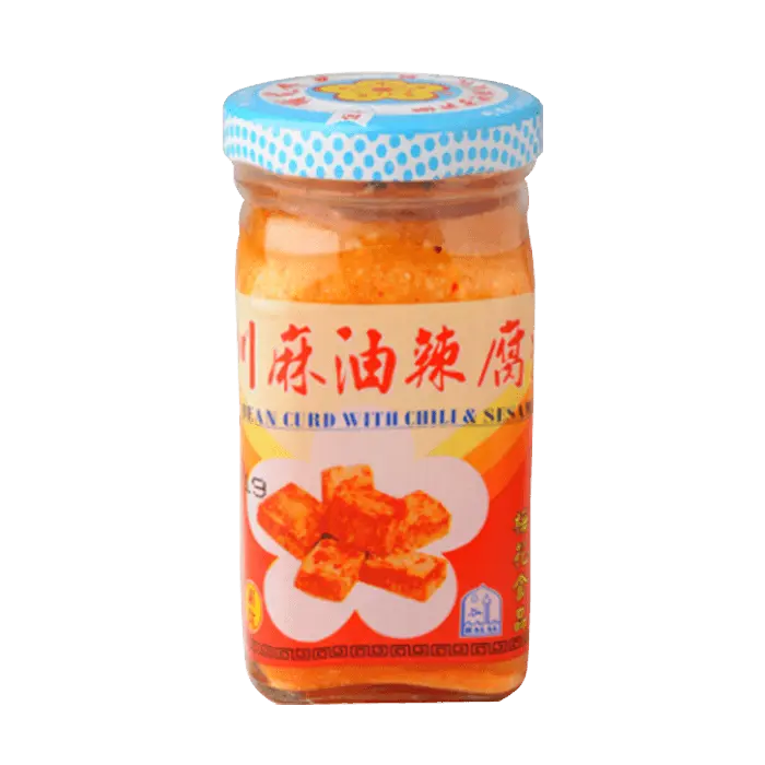 130g Mei Hua Sichuan Bean Curd W Chilli & Sesame 梅花四川辣腐乳
