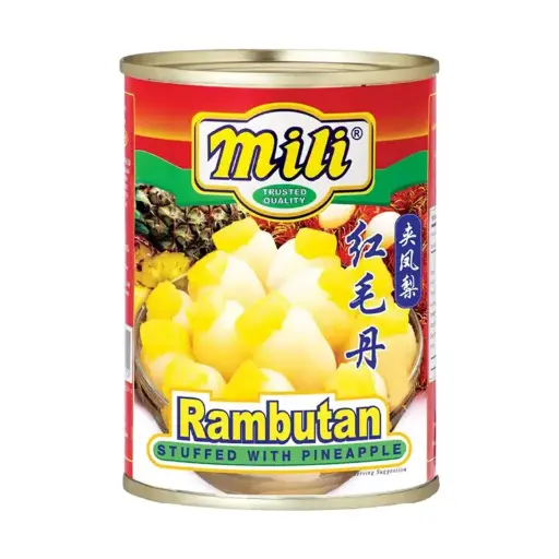 [Fruits.CanFd_008] 565g Mili Rambutan With Pineapple 美丽红毛丹黄梨
