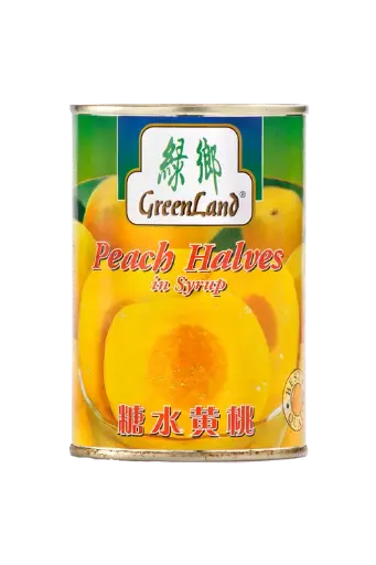 [Fruits.CanFd_014] 820g Statue Peach Halves in Syrup 企人糖水桃畔