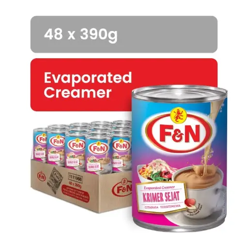 [EvapMilk.Dairy_001] 385g F&N 6% Evaporated Milk 奶水
